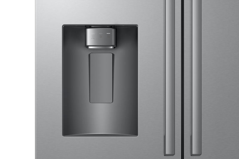 Réfrigérateur à 3 portes Bespoke de Samsung de 29 pi3 et de 35,88 po à portes françaises avec IA - argenté - RF70H30HERAA