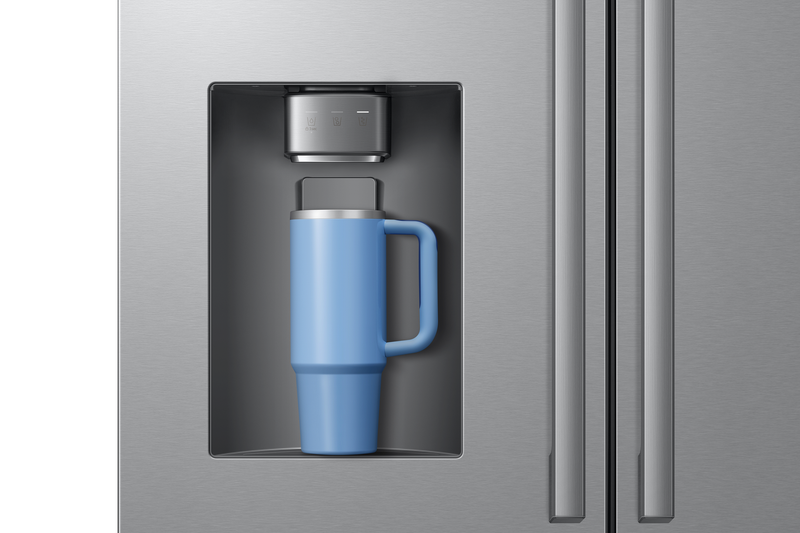 Réfrigérateur à 3 portes Bespoke de Samsung de 29 pi3 et de 35,88 po à portes françaises avec IA - argenté - RF70H30HERAA
