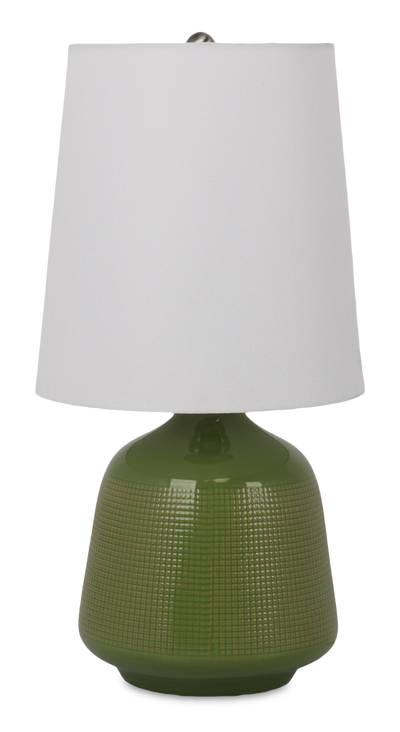 Rian 10" Table Lamp with Linen Shade – Green  | Lampe de table Rian de 10 po avec abat-jour en lin - verte