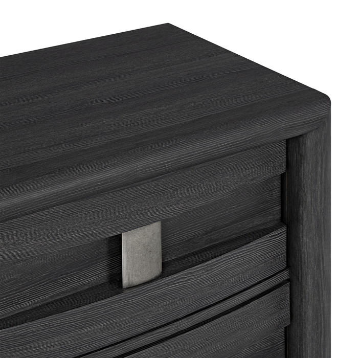 Commode de chambre à coucher Rocco de 62 po (L) x 37 po (H) à 6 tiroirs - gris foncé
