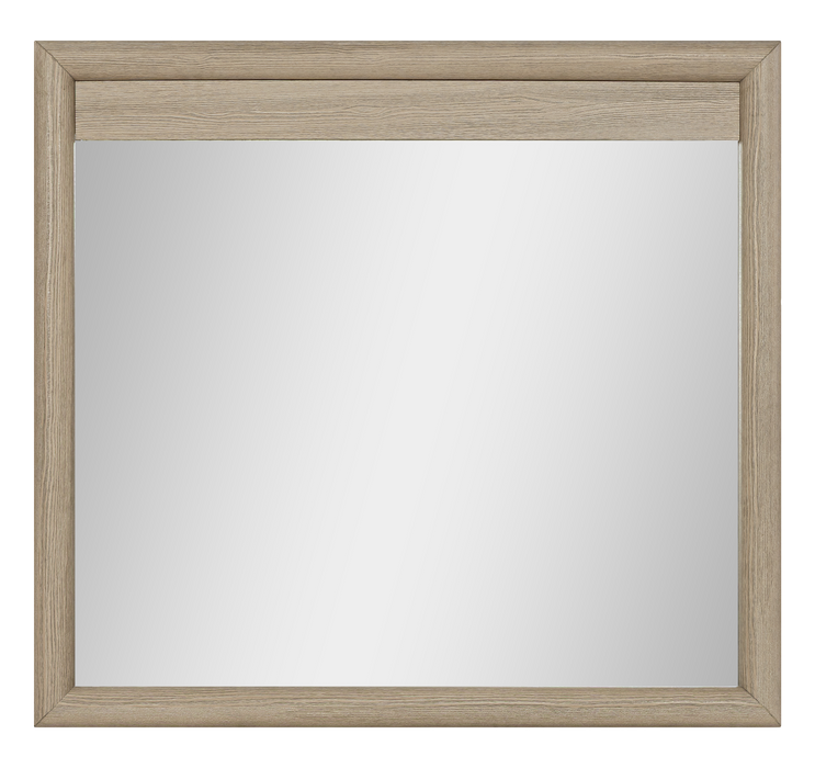 Miroir de commode de chambre à coucher Rocco - brun clair 