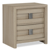 Rocco Bedside 2-Drawer Nightstand with Built-In Charging Port, 25"W x 26"H - Light Brown | Table de nuit Rocco de 25 po (L) x 26 po (H) à 2 tiroirs avec port de recharge intégré - brun clair