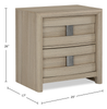 Rocco Bedside 2-Drawer Nightstand with Built-In Charging Port, 25"W x 26"H - Light Brown | Table de nuit Rocco de 25 po (L) x 26 po (H) à 2 tiroirs avec port de recharge intégré - brun clair
