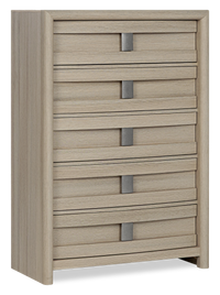  Commode verticale de chambre à coucher Rocco de 36 po (L) x 52 po (H) à 5 tiroirs - brun clair