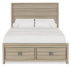 Rocco 5pc Bedroom Set with LED Lit Storage Bed, Dresser & Mirror, Light Brown - Queen Size | Ensemble de chambre à coucher Rocco 5 pièces avec lit de rangement illuminé à DEL, commode et miroir, brun clair - format grand lit