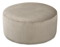  Pouf courbé personnalisable de Sofa Lab de 38 po fabriqué au Canada en tissu - tissu décoratif Fog