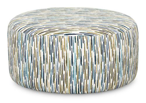  Pouf courbé personnalisable de Sofa Lab de 38 po fabriqué au Canada en tissu - tissu décoratif Capri