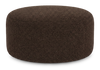 Made in Canada Customizable Sofa Lab Round 38" Fabric Ottoman – Teddy Walnut | Pouf courbé personnalisable de Sofa Lab de 38 po fabriqué au Canada en tissu - Teddy Walnut