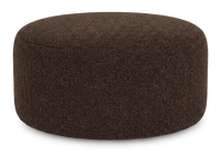Pouf courbé personnalisable de Sofa Lab de 38 po fabriqué au Canada en tissu - Teddy Walnut