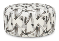 Pouf courbé personnalisable de Sofa Lab de 38 po fabriqué au Canada en tissu - tissu décoratif Stormy