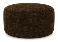 Pouf courbé personnalisable de Sofa Lab de 38 po fabriqué au Canada en tissu - Plush Chocolate