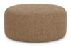 Pouf courbé personnalisable de Sofa Lab de 38 po fabriqué au Canada en tissu - Chenille Praline