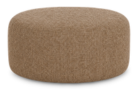  Pouf courbé personnalisable de Sofa Lab de 38 po fabriqué au Canada en tissu - Chenille Praline