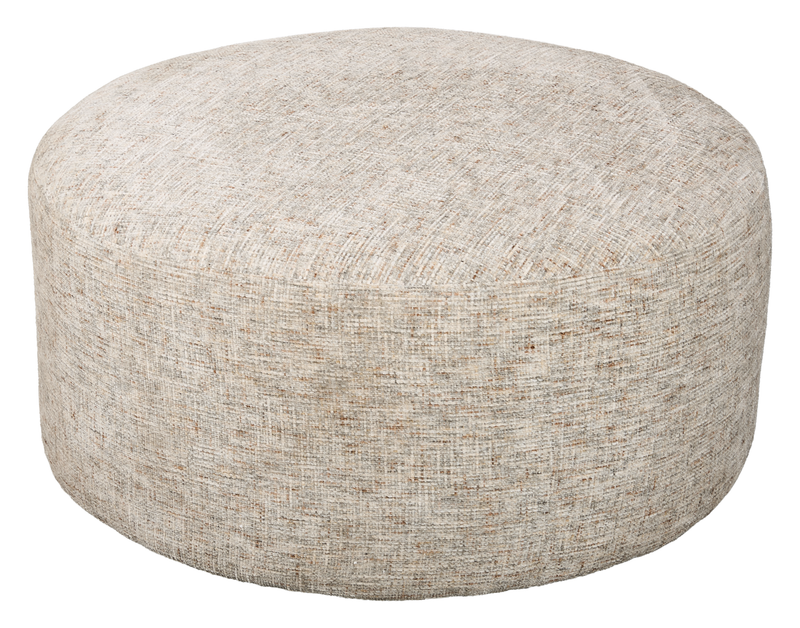 Pouf courbé personnalisable de Sofa Lab de 38 po fabriqué au Canada en tissu - tissu décoratif Rust
