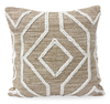 Coussin décoratif Sadie en tissu - café