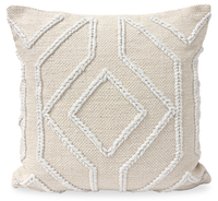 Coussin décoratif Sadie en tissu - beige