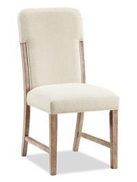  Chaise de salle à manger Sasha en tissu de chenille - taupe et brun chêne naturel