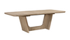 Sasha Extension Dining Table with Trestle Base, 82-94"W - Natural Oak Brown | Table de salle à manger Sasha avec rallonge de 82 po à 94 po (L) et base à tréteaux - brun chêne naturel