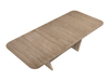 Sasha Extension Dining Table with Trestle Base, 82-94"W - Natural Oak Brown | Table de salle à manger Sasha avec rallonge de 82 po à 94 po (L) et base à tréteaux - brun chêne naturel