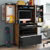 Sedgwick 30.87” 2-Door Computer Armoire Desk with Cable Management – Grand Walnut | Bureau d’ordinateur Sedgwick de 30,87 po à 2 portes avec armoire et système de gestion des câbles - noyer majestueux