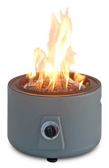 Foyer portatif à gaz propane Sol de 16 po (L) et de 60 000 BTU en métal - gris