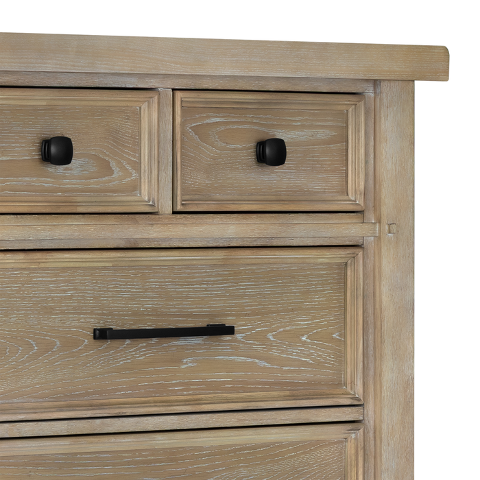 Commode verticale Sonoma de 38 po (L) x 54 po (H) à 6 tiroirs pour la chambre à coucher - brun clair