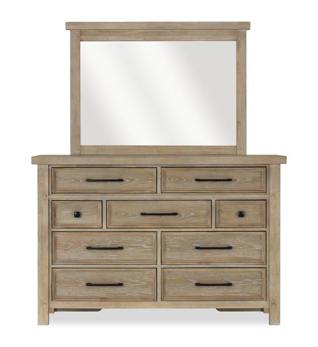 Miroir de commode de chambre à coucher Sonoma - brun clair