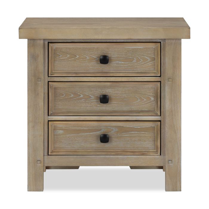 Ensemble de chambre à coucher Sonoma 6 pièces avec lit, commode, miroir et table de nuit, brun clair - format grand lit