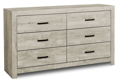 Soren Bedroom 6-Drawer Dresser, 59"W x 33"H - Bleached Oak | Commode de chambre à coucher Soren de 59 po (L) x 33 po (H) à 6 tiroirs - chêne blanchi
