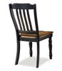 Stella Dining Chair, Wood, Slat Back - Black/Brown | Chaise de salle à manger Stella en bois avec dossier à lattes - noire et brune