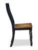Stella Dining Chair, Wood, Slat Back - Black/Brown | Chaise de salle à manger Stella en bois avec dossier à lattes - noire et brune