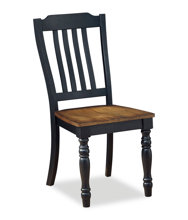 Ensemble de salle à manger Stella 5 pièces avec table ronde de 42 po à 57 po (L), rallonge papillon et 4 chaises - noir et brun