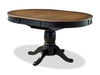 Stella Dining Table with 42-57"W Butterfly Leaf Extension, Round - Black/Brown | Table de salle à manger ronde Stella de 42 po à 57 po (L) avec rallonge papillon - noire et brune