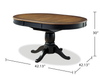 Stella Dining Table with 42-57"W Butterfly Leaf Extension, Round - Black/Brown | Table de salle à manger ronde Stella de 42 po à 57 po (L) avec rallonge papillon - noire et brune