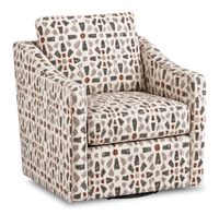  Fauteuil d’appoint pivotant personnalisable de Sofa Lab de 32 po fabriqué au Canada en tissu - tissu décoratif Copper