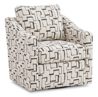  Fauteuil d’appoint pivotant personnalisable de Sofa Lab de 32 po fabriqué au Canada en tissu - tissu décoratif Tar