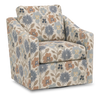 Fauteuil d’appoint pivotant personnalisable de Sofa Lab de 32 po fabriqué au Canada en tissu - tissu décoratif Dragonfly