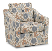 Fauteuil d’appoint pivotant personnalisable de Sofa Lab de 32 po fabriqué au Canada en tissu - tissu décoratif Dragonfly