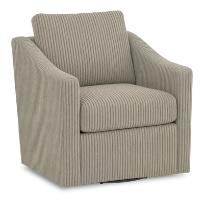 Made in Canada Sofa Lab Customizable Swivel 32" Fabric Accent Chair – Fog Accent Fabric | Fauteuil d’appoint pivotant personnalisable de Sofa Lab de 32 po fabriqué au Canada en tissu - tissu décoratif Fog