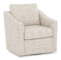 Fauteuil d’appoint pivotant personnalisable de Sofa Lab de 32 po fabriqué au Canada en tissu - tissu décoratif Bisque