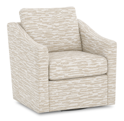 Made in Canada Sofa Lab Customizable Swivel 32" Fabric Accent Chair – Bisque Accent Fabric | Fauteuil d’appoint pivotant personnalisable de Sofa Lab de 32 po fabriqué au Canada en tissu - tissu décoratif Bisque