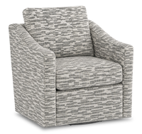 Fauteuil d’appoint pivotant personnalisable de Sofa Lab de 32 po fabriqué au Canada en tissu - tissu décoratif Flint