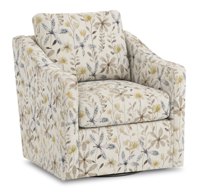Made in Canada Sofa Lab Customizable Swivel 32" Fabric Accent Chair – Dust Accent Fabric | Fauteuil d’appoint pivotant personnalisable de Sofa Lab de 32 po fabriqué au Canada en tissu - tissu décoratif Dust