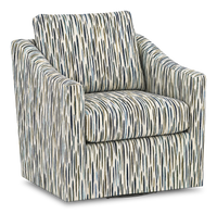 Fauteuil d’appoint pivotant personnalisable de Sofa Lab de 32 po fabriqué au Canada en tissu - tissu décoratif Capri
