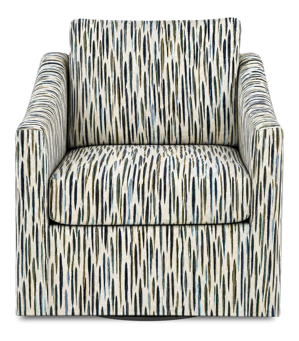 Fauteuil d’appoint pivotant personnalisable de Sofa Lab de 32 po fabriqué au Canada en tissu - tissu décoratif Capri