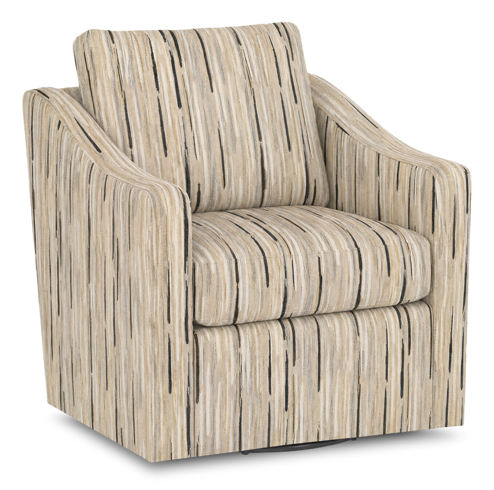 Fauteuil d’appoint pivotant personnalisable de Sofa Lab de 32 po fabriqué au Canada en tissu - tissu décoratif Mineral