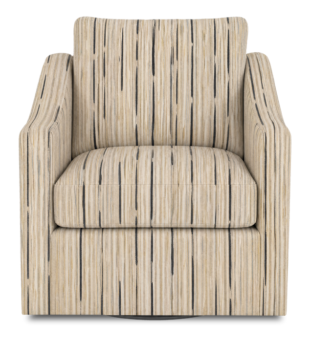 Fauteuil d’appoint pivotant personnalisable de Sofa Lab de 32 po fabriqué au Canada en tissu - tissu décoratif Mineral
