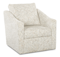 Fauteuil d’appoint pivotant personnalisable de Sofa Lab de 32 po fabriqué au Canada en tissu - tissu décoratif Rust