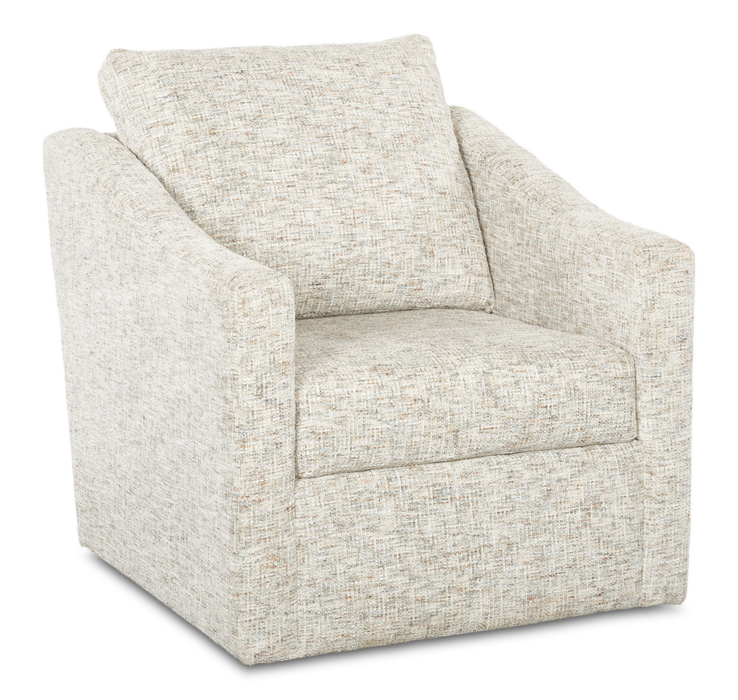 Fauteuil d’appoint pivotant personnalisable de Sofa Lab de 32 po fabriqué au Canada en tissu - tissu décoratif Rust 