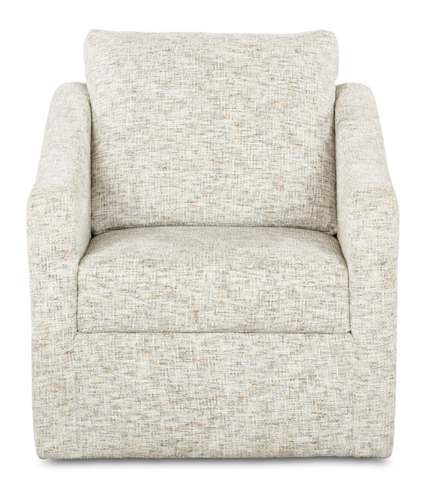 Fauteuil d’appoint pivotant personnalisable de Sofa Lab de 32 po fabriqué au Canada en tissu - tissu décoratif Rust 